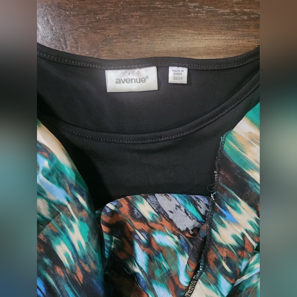 Avenue Womens Cowl Neck Sleeveless Plus Tank Blouse - Picture 5 of 8